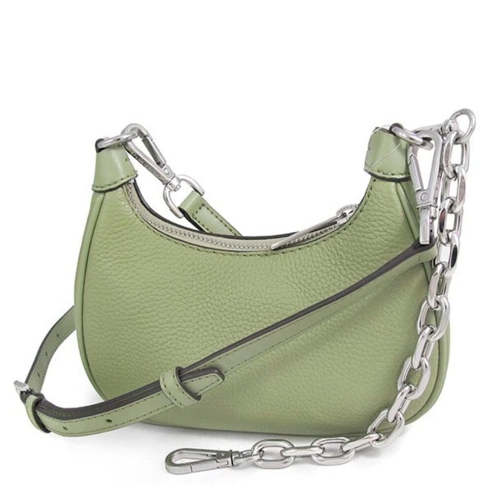 S Michael Kors Cora Mini Zip Pouchette Army Green Crossbody Purse 35R3S4CC5L NWT - Picture 5 of 14